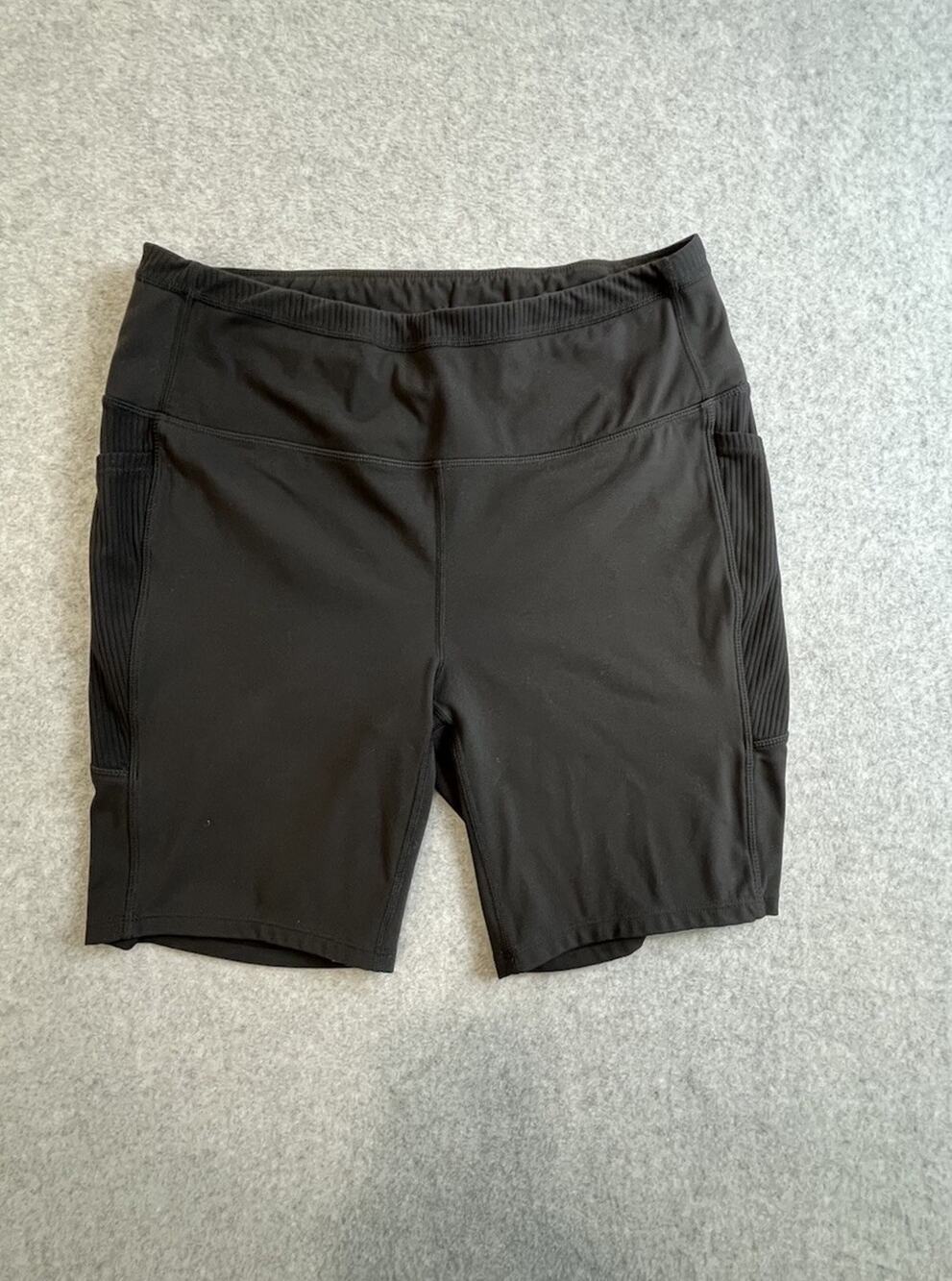 Mondetta Womens Black Athletic Shorts Pull On Pockets Stretch Solid Gym Sz L